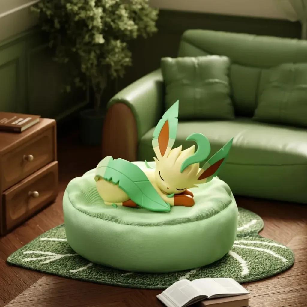 Eevee Eeveelutions Sleeping Pose Blind Box PVC Figure – All 9 Characters Vaporeon Jolteon Flareon Espeon Umbreon Leafeon Glaceon Sylveon, Kawaii Collectible Desk Ornament Gift for Pokemon Fans