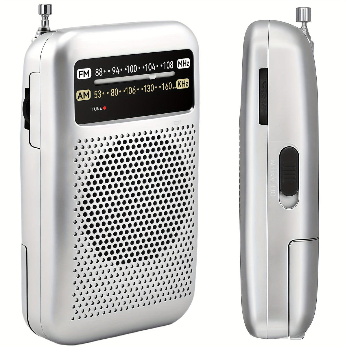 Qoosea Portable AM FM Radio with Long-Distance Reception, Handheld Transistor Radio with Crystal Clear Speaker, Battery Operated 2AA – Compact Emergency Radio for Outdoor, Camping, Travel, Home & Disaster Preparedness