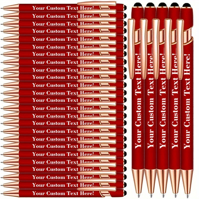 Ballpoint Stylus Pens 30 Pack – 2-in-1 Touchscreen Stylus & Ballpoint Pen with Comfortable Grip, Personalized Engraving, Bulk Set for Office, School, Wedding & Party Favors