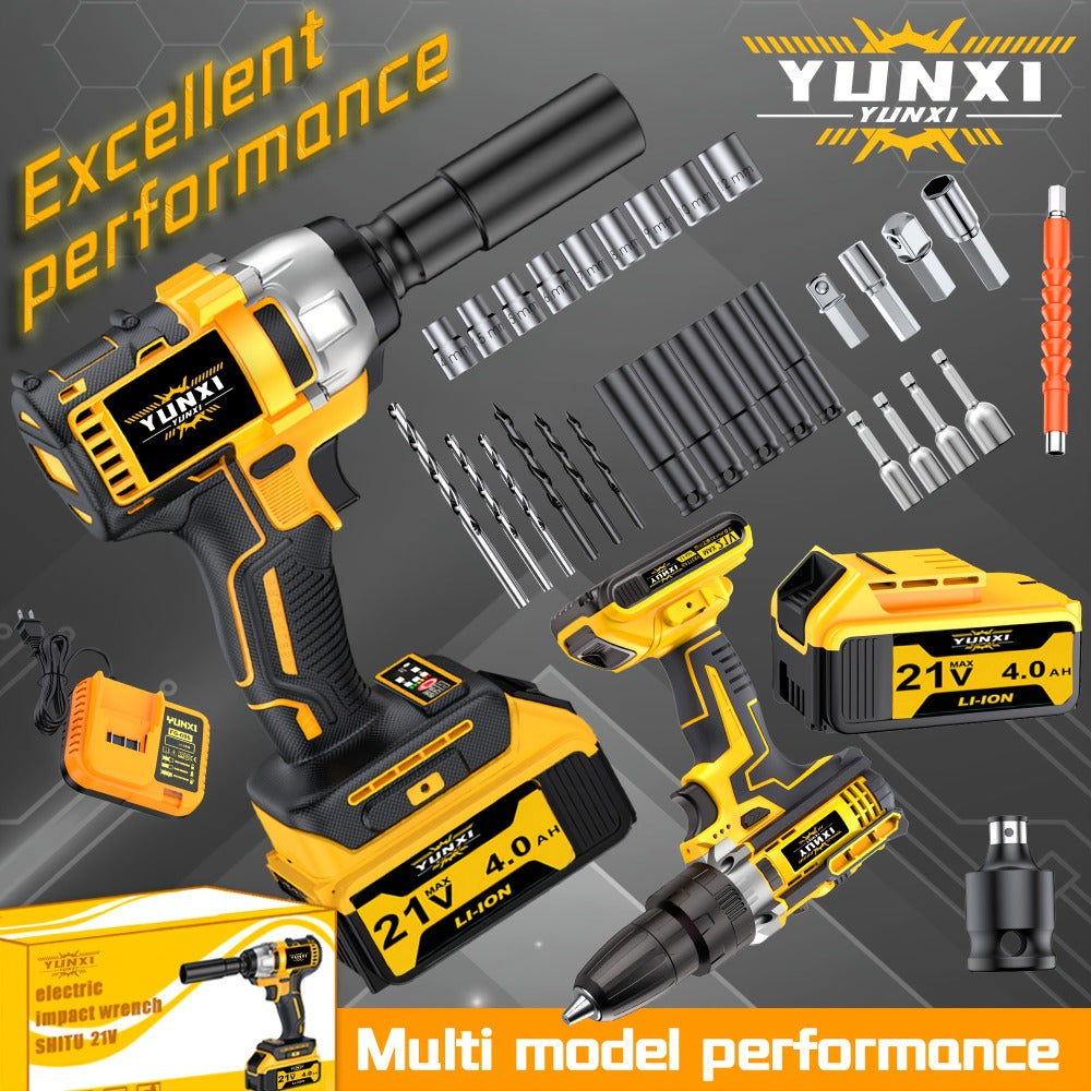 21V Cordless Drill Brushless Impact Wrench Multifunctional – Lithium Battery, Quick Charger, Variable Speed, Tighten Screws & Bolts, Compact Power Tool for Home, Car Repair & DIY – Multiple Battery & Bundle Configurations
