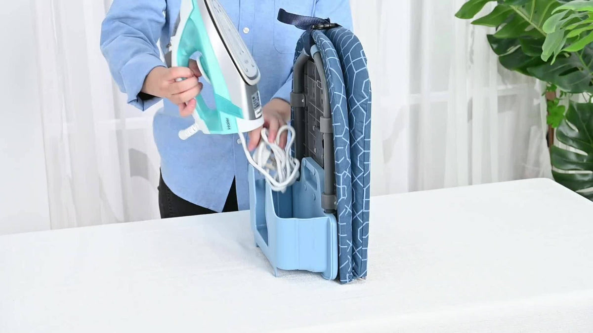 Tabletop Ironing Board Portable with Iron Holder & 2 Heat-Resistant Covers, Compact Small Ironing Board Metal Frame Non-Slip Feet for Home Travel Apartment Dorm, Space-Saving Desktop Iron Board Gift