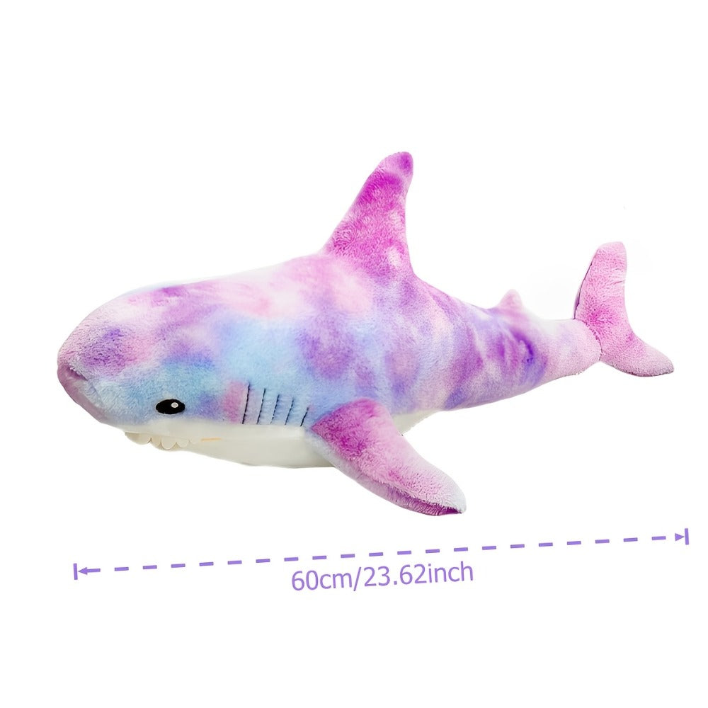 Shark Plush Throw Pillow in Mixed Colors for Ocean-Themed Decor