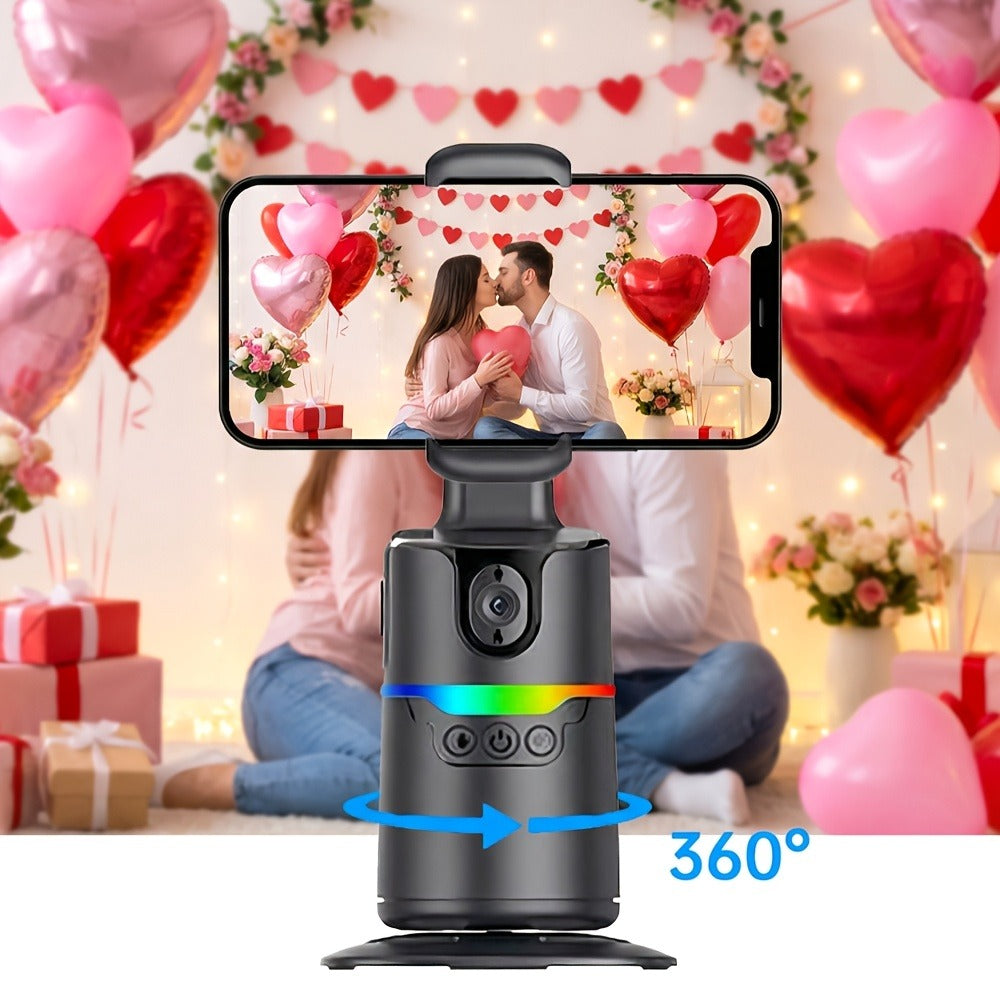 Auto Tracking Tripod with Detachable Remote & Rechargeable Battery – No App Needed, 360° Smart Phone Holder for TikTok, YouTube, Live Streaming, Fitness & Solo Content Creation