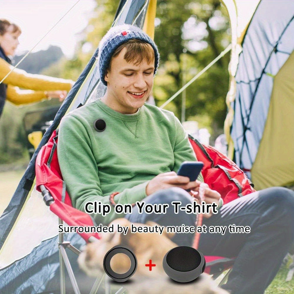 Clip-On Wearable Bluetooth Speaker with TWS Dual Pairing, Ancwear Portable Outdoor Speaker for Cycling Hiking Running Motorcycling, Stereo Surround Sound, Multiple Colors