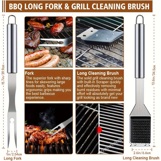BBQ Grill Tool Set, 36-Piece Stainless Steel Grilling Kit with Aluminum Carry Case
