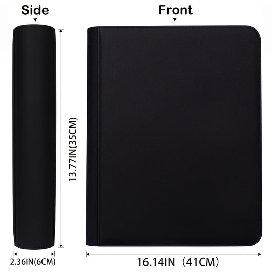 Top Loader Trading Card Binder, 288-Card Capacity, 9-Pocket Album in Black