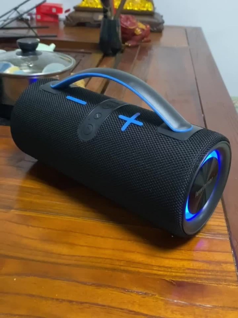 Portable Outdoor Bluetooth Speaker 60W High-Power Subwoofer – 7-Mode RGB Ambient Lighting, Long Battery Life, Type-C Charging, Loud Wireless Speaker for Family Outdoor Parties & Camping