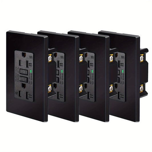 GFCI Outlet 20 Amp, Tamper- and Weather-Resistant, LED Indicator & Wall Plate