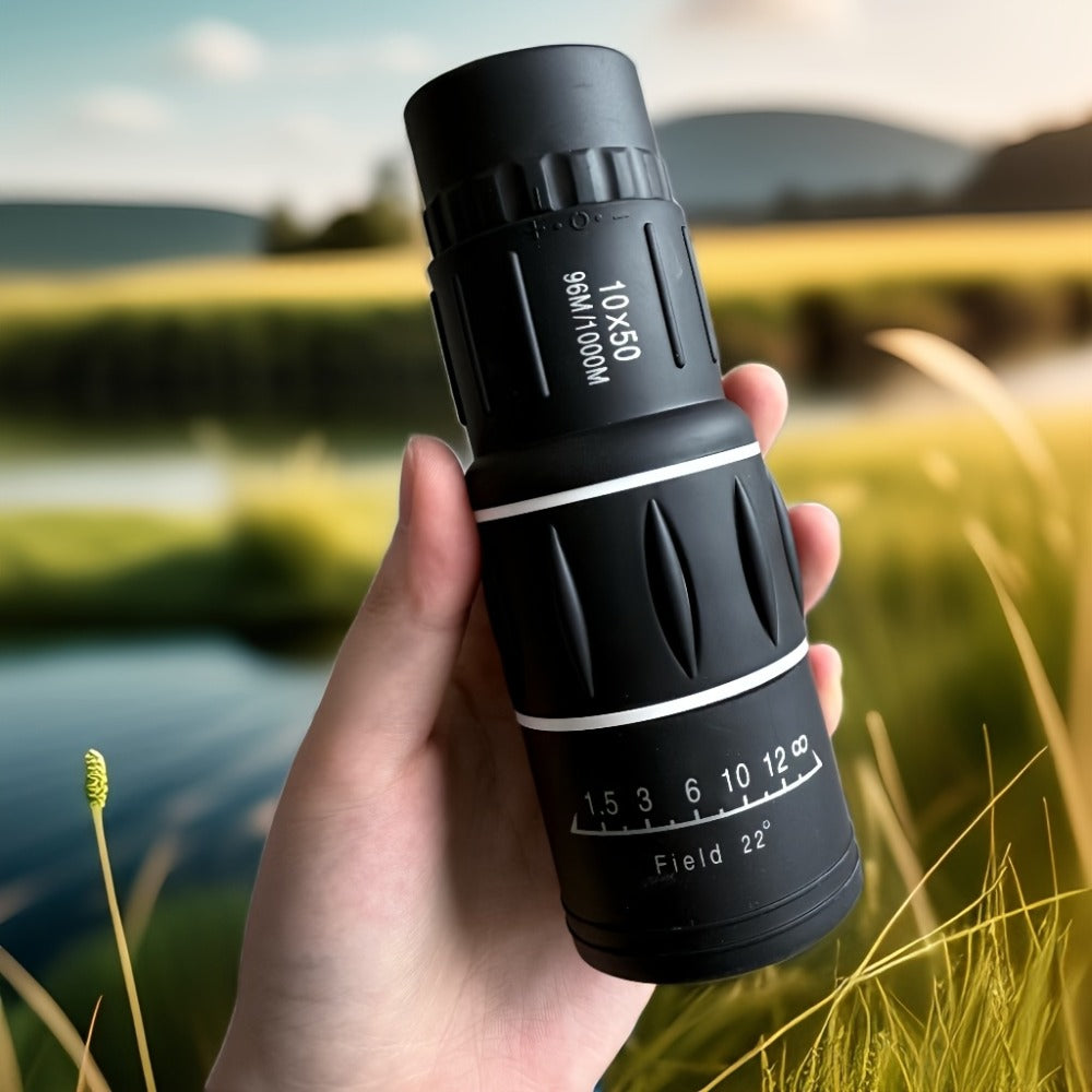 Monocular Telescope 10x50 High Power HD Compact Scope with Manual Focus for Adults Bird Watching Hiking Hunting Travel Outdoor Sightseeing Gift