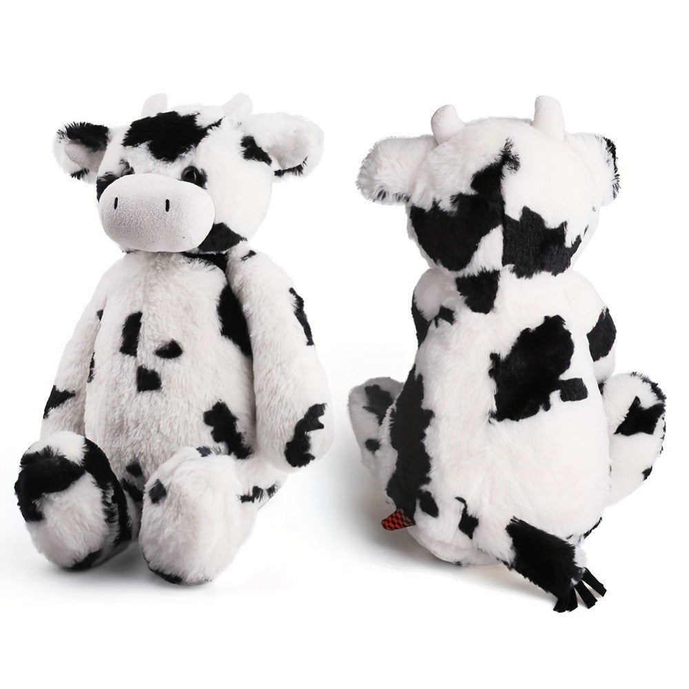 Cow Stuffed Animal Plush, 16-Inch Black-and-White Farm Animal Toy