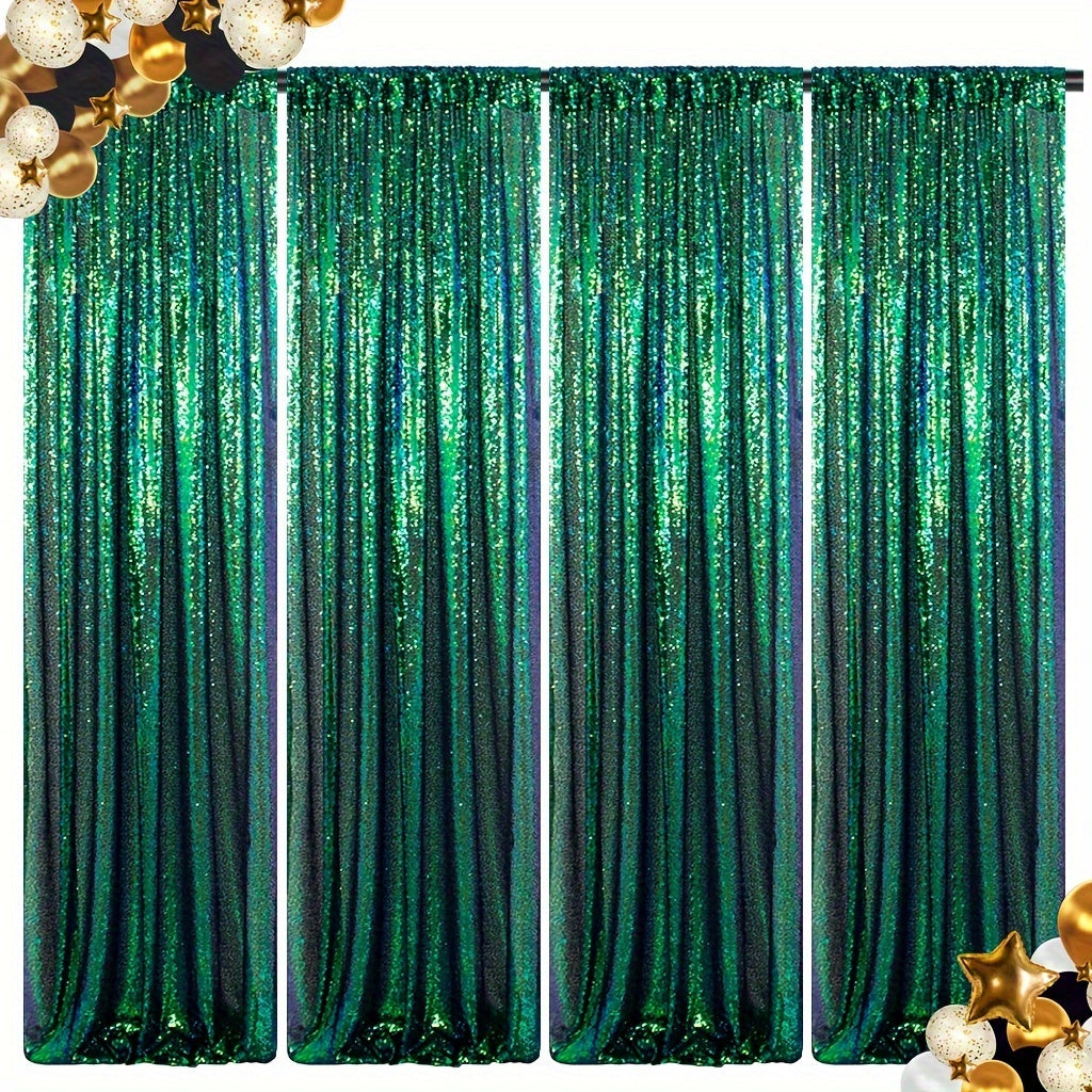 Sequin Backdrop Curtains 2FTx8FT Glitter Photography Background Panels for Party Wedding Birthday Stage Decoration Gold Yellow Shimmer Curtain Set 4 6 10 Panels Available