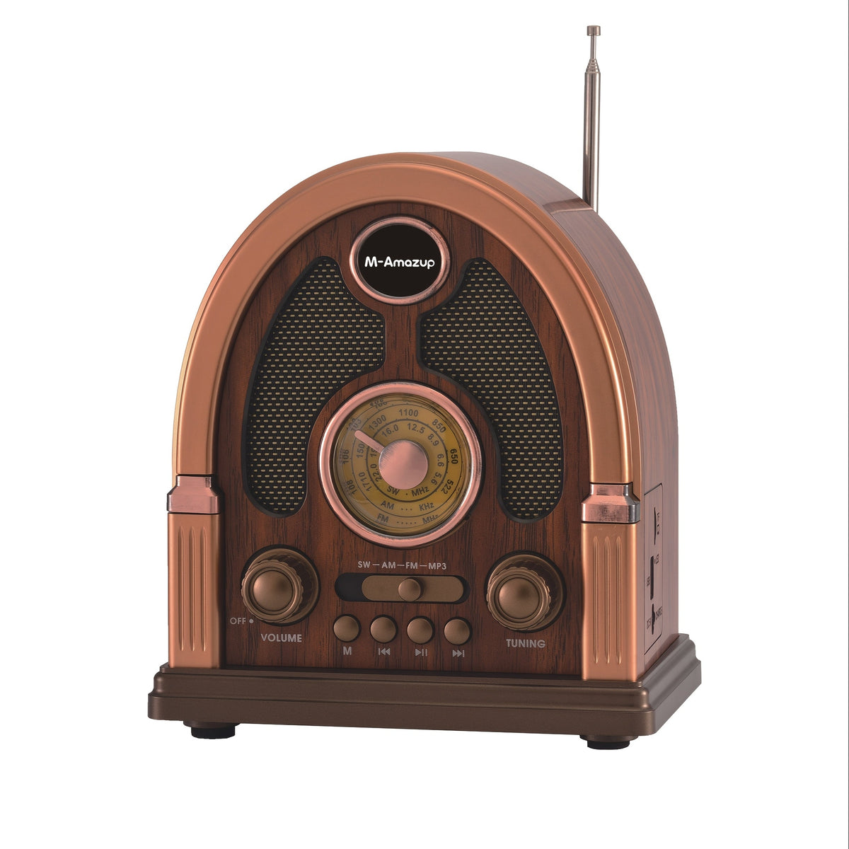 Portable AM FM SW Radio Bluetooth Speaker, Multi-Function Wireless Speaker with TF Card Player, Stereo Sound, Rechargeable, for Home Outdoor Camping Travel Elderly