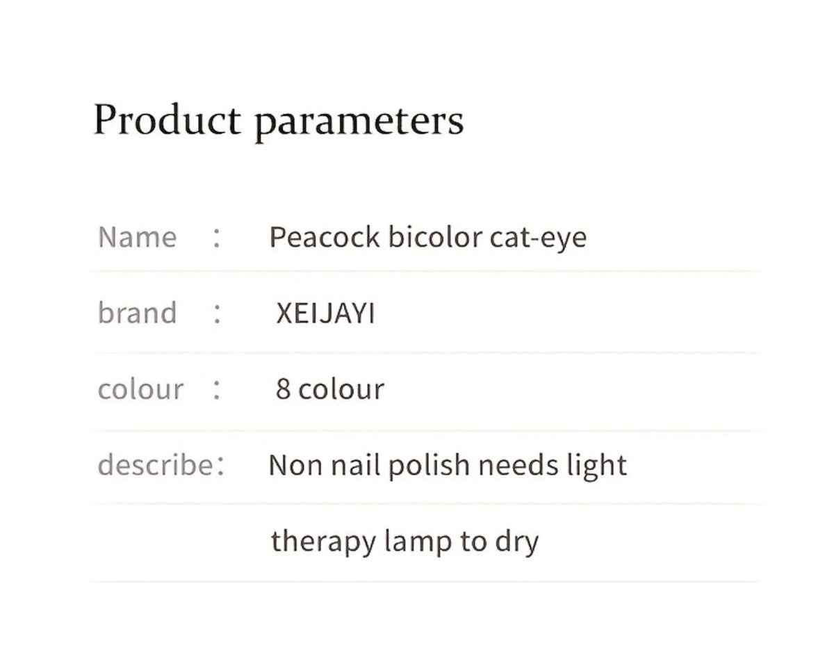 Magnetic Cat Eye Gel Nail Polish Set 8 Colors – Holographic Reflective Peacock Double-Light Effect, LED/UV Soak-Off Gel 0.51oz with Magnet Tool, Salon & Home Nail Art Gift Set for Women