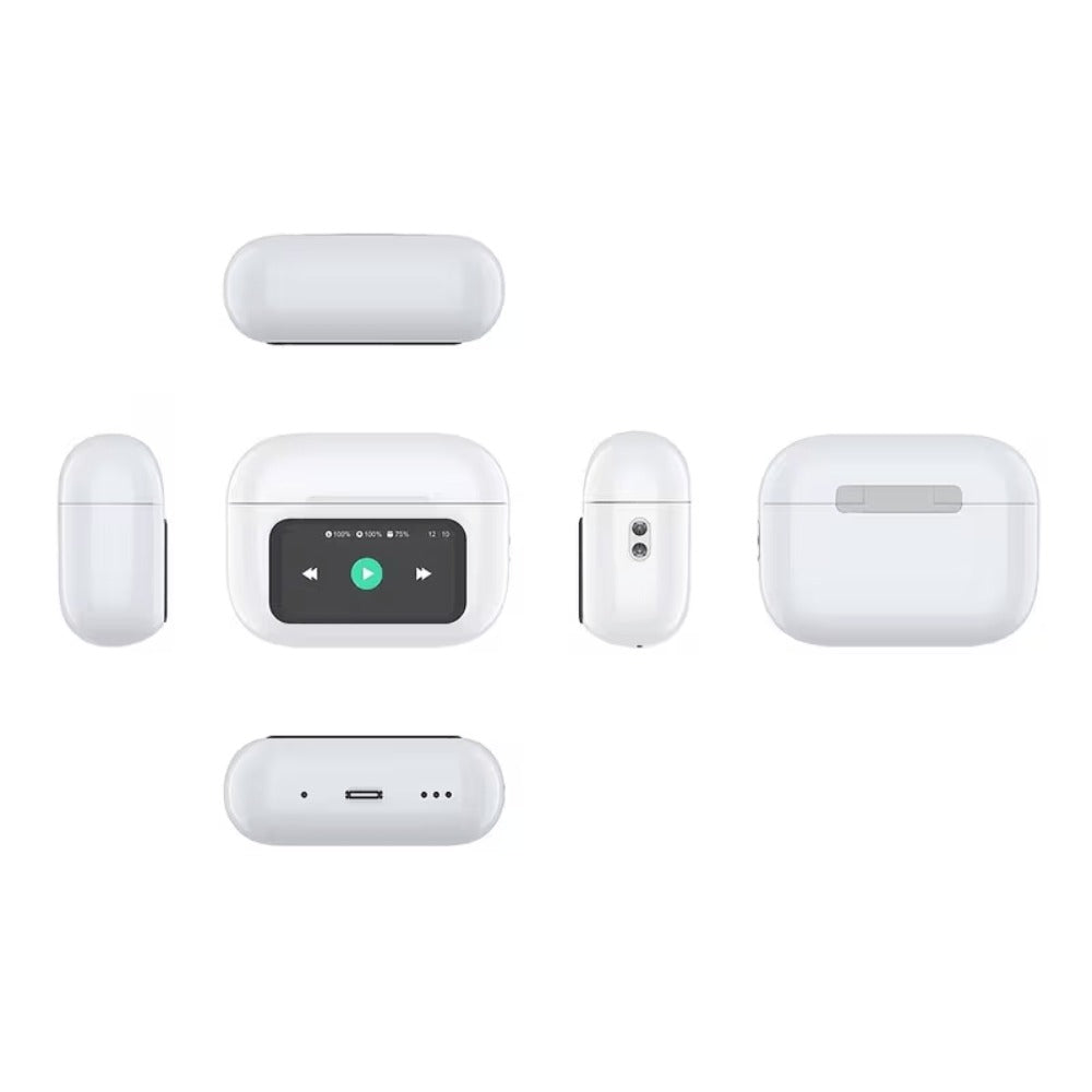 3-in-1 Wireless Earbuds Standard Translation Screen Model In-Ear Earphones Charging Case HD Calling Long Battery Life Ergonomic Compact Lightweight for Learning Study Travel Daily Use