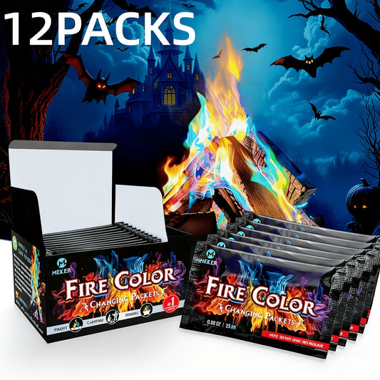 Fire Color Changing Packets for Campfires and Fire Pits, 12 or 24 Packs
