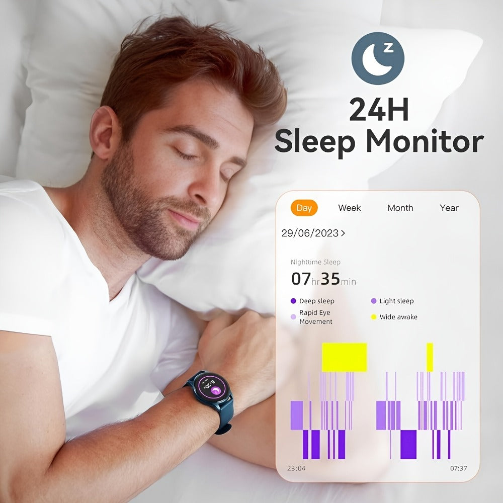 2-Pack Smartwatch with AI Voice Assistant Wireless Calling Sleep Tracker Calorie Step Counter Multi Sport Mode Message Notifications Fitness Health Watch for Men Women – Black Pink Gold Purple