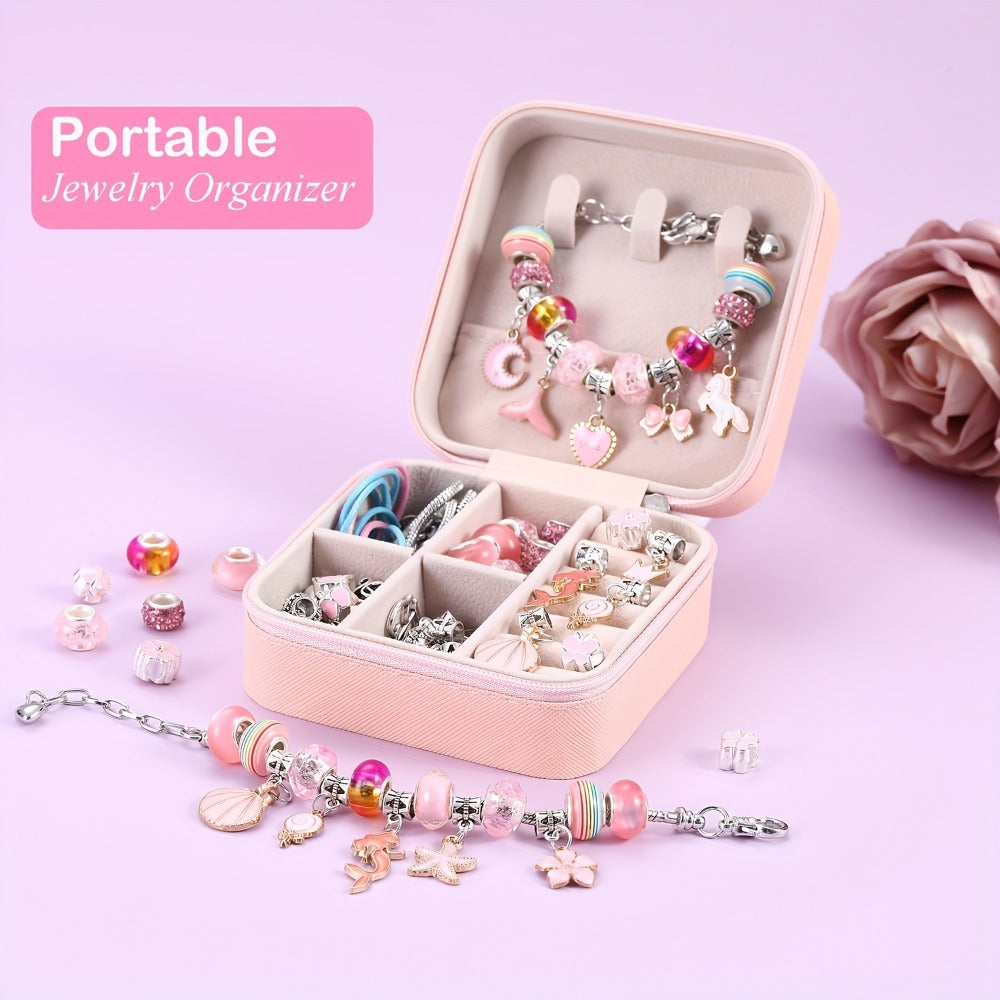 DIY Beaded Bracelet Making Kit, 7 Styles, Unicorn & Mermaid