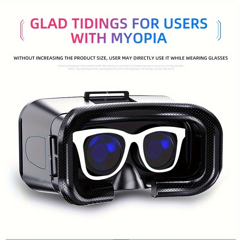 VR Headset All-in-One 3D Standalone with Motion Tracking, Adjustable Headband & Nose Pad – Lightweight VR Park System for Games, Movies & Home Theater, Compatible with PC, Console & Smartphone, 2025 Design