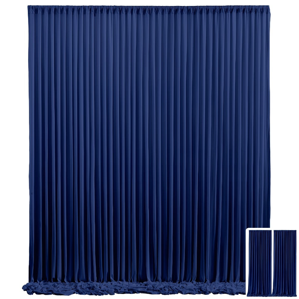 Draped Backdrop Curtains 2-Pack 10x10ft – Luxe Soft Non-Transparent Wrinkle-Free Fabric with Pole Pocket for Wedding, Birthday, Bridal Shower, Graduation, Prom & Holiday Party Decoration