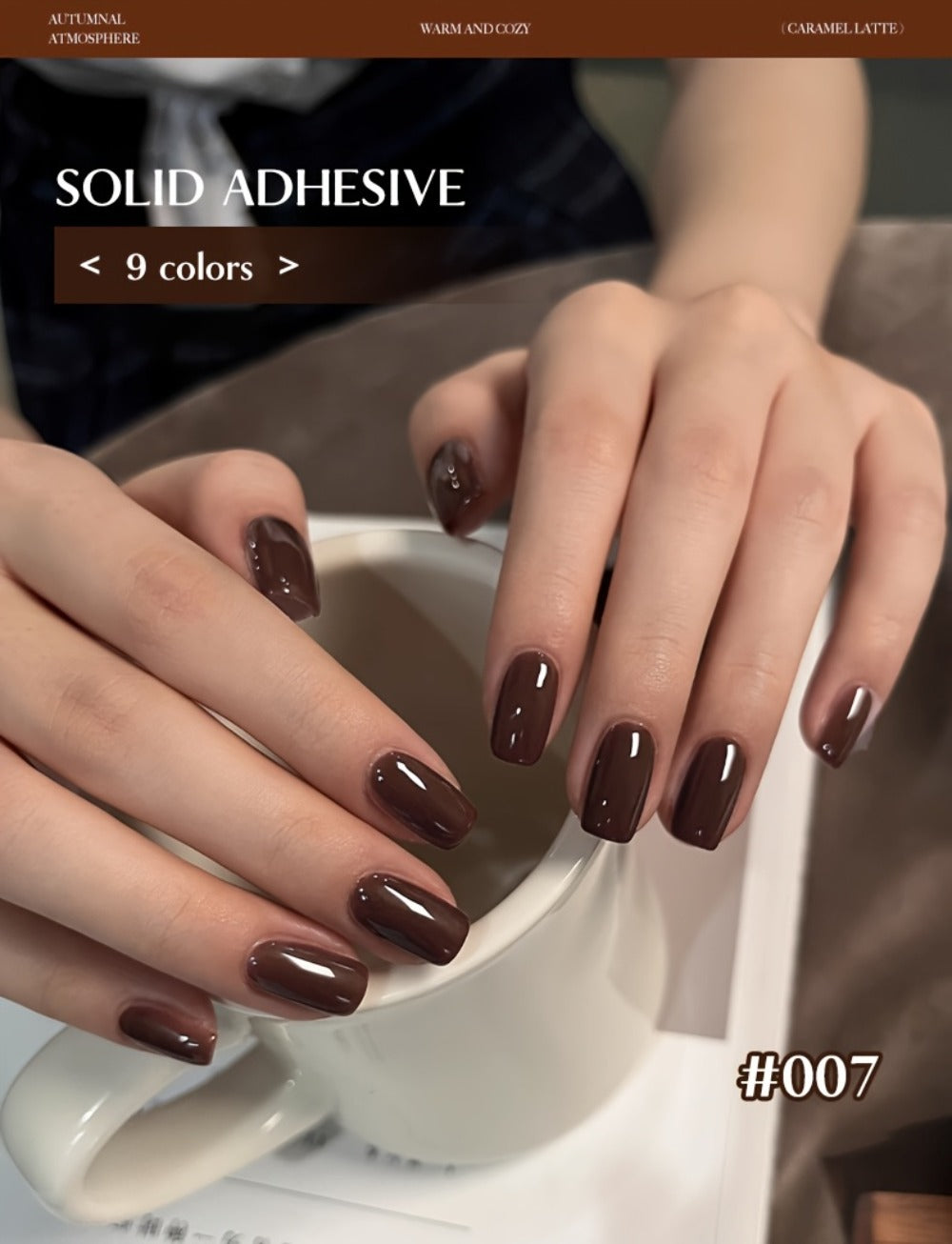 Gel Nail Polish Set 9 Colors Autumn Harvest High Saturation Soak-Off LED — Alcohol-Free Long-Lasting Solid Gel Polish Kit with Light Therapy Pen for Salon & Home Manicure