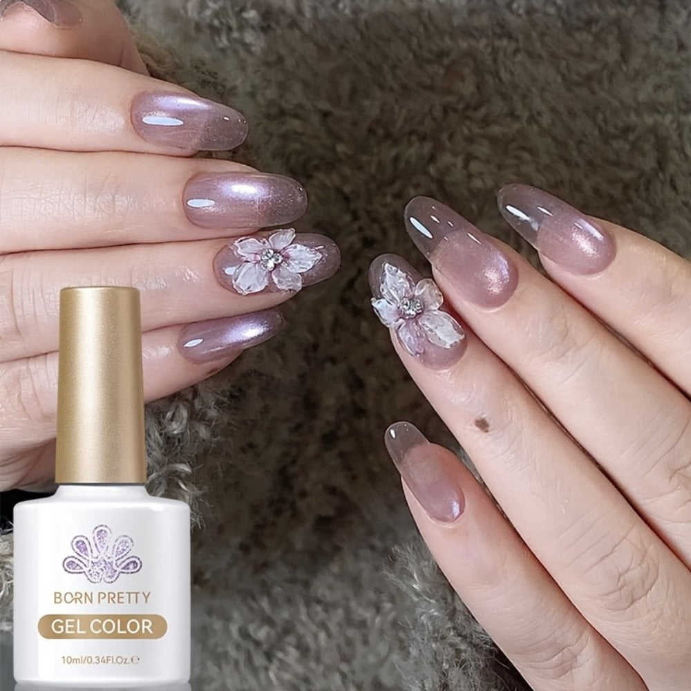BORN PRETTY Cat Eye Gel Polish 6PCS Flowing Series Magnetic 10ml Alcohol Free Soak Off LED UV 30-Day Wear – Flowing Cat Eye Nail Art Gel Set for Salon & DIY Manicure, Nail Gift for Women