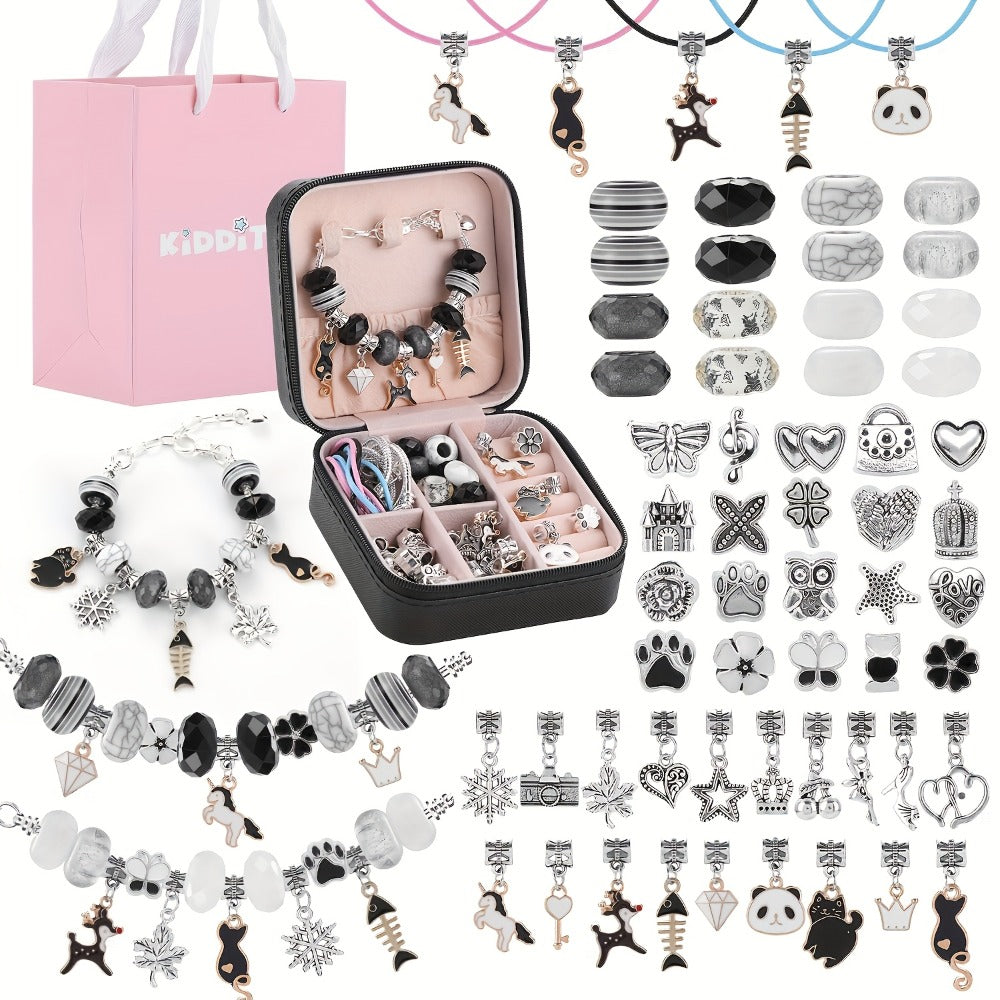 DIY Beaded Bracelet Making Kit, 7 Styles, Unicorn & Mermaid