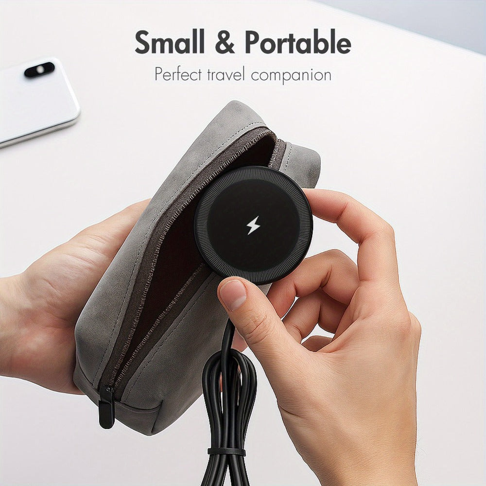 Ultra Slim Magnetic Wireless Charging Pad 15W Multi-Pack – 2-Pack & 3-Pack Value Set for iPhone 17 Air 16 15 14 13 12 11 Pro Max & AirPods 4 3 2 Pro | 0.6cm Thin 65g Portable Travel Charger | White Black