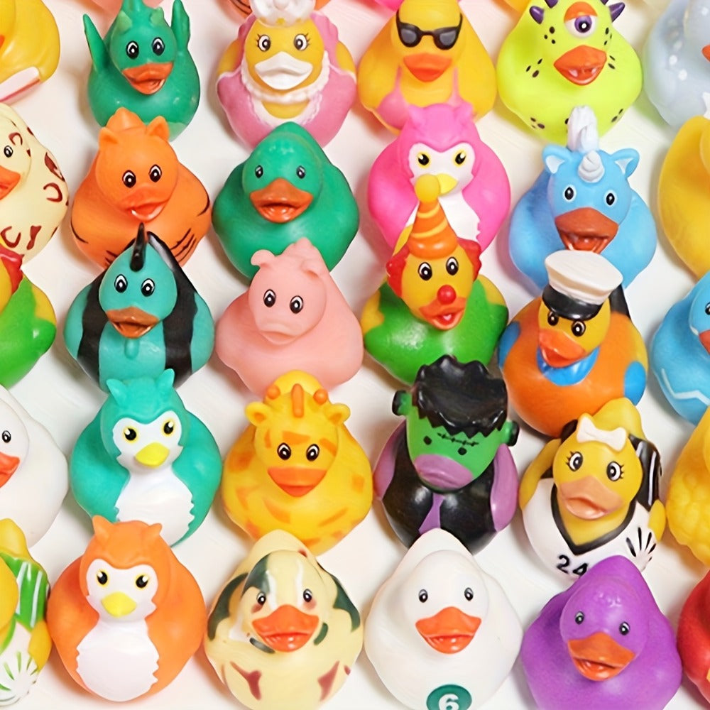 Mini Rubber Ducks Bulk Set – 2" Floating Bath Toy Variety for Kids, Cute Assorted Ducks for Bath Time, Pool Play, Birthday Parties & Jeep Duck Gifts, Fun Party Favors for Boys & Girls