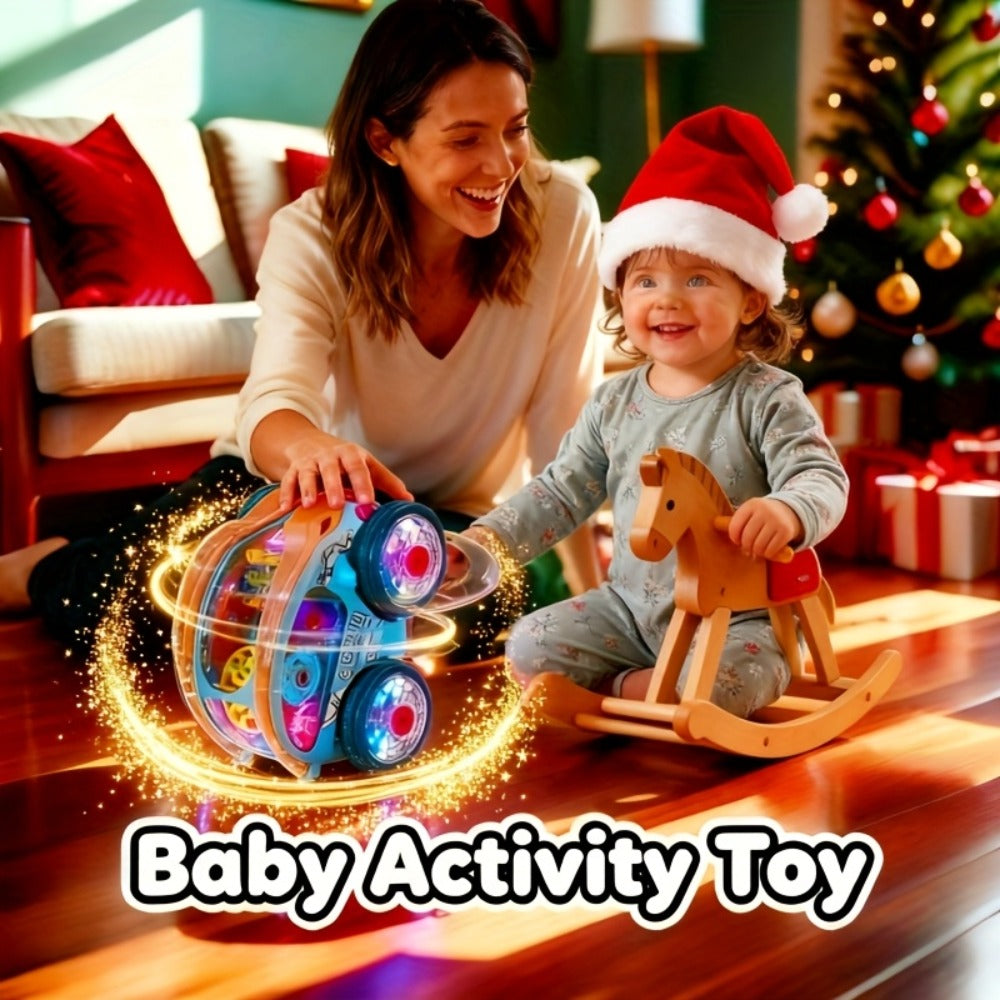 Automatic Dump Truck Toy with LED Lights and Music, Press and Go Construction Vehicle for Ages 2+