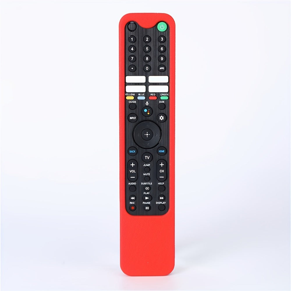 Glow in the Dark TV Remote Silicone Case Universal with Lanyard – Anti-Slip Protective Cover, Remote Holder for Most TV Remotes, Drop Protection, Red & Dark Green, Never Lose Your Remote Again