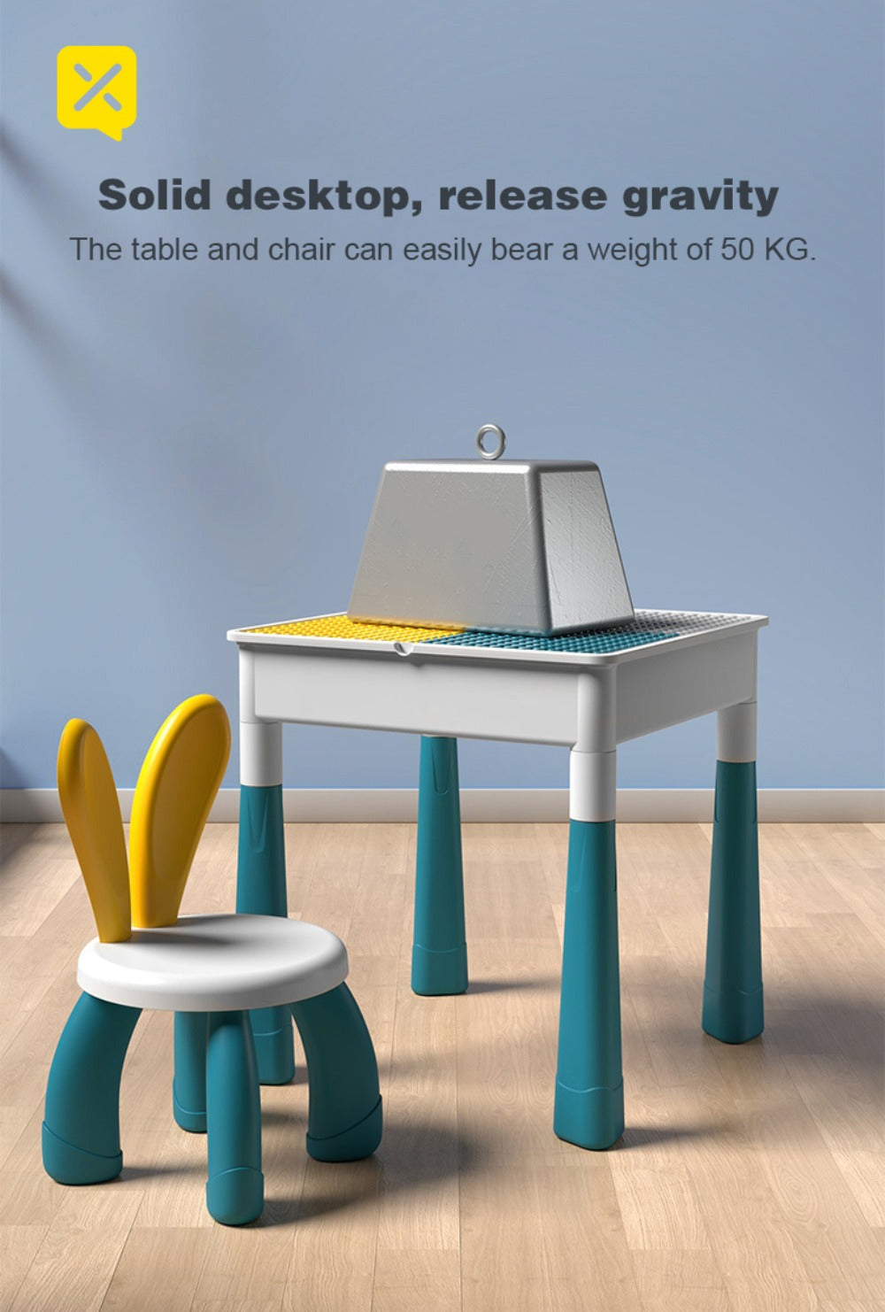 Kids Building Block Activity Table, Include Blocks or New Style 2