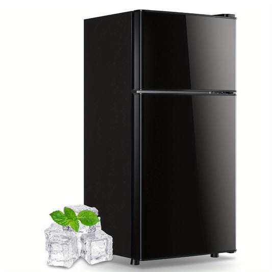 Mini Refrigerator with Freezer, 2.4 Cu Ft Double Door with Removable Shelves & Adjustable Feet