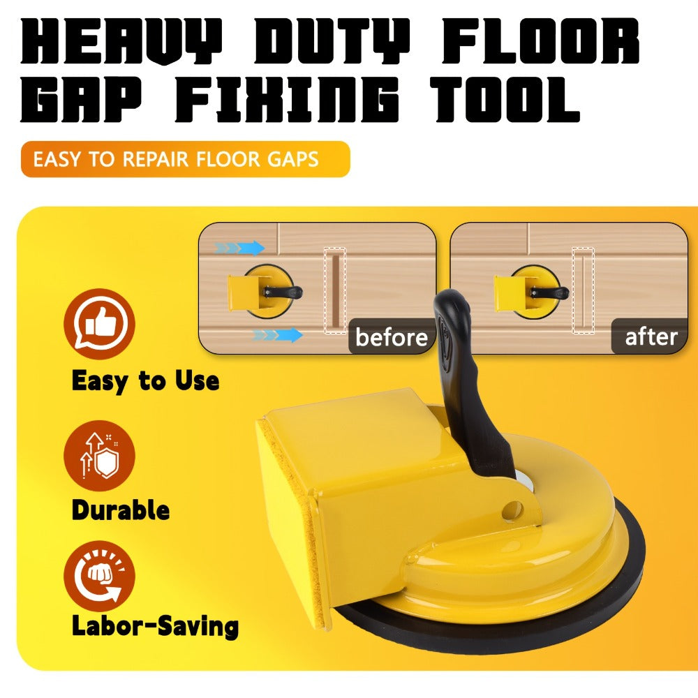 Floor Gap Fixer Tool with 4.84" Suction Cup, Laminate Floor Gap Repair Tool Kit for Vinyl Plank Hardwood Floors, Professional Plank Grabber with Metal Body & Felt Pad, Floor Installation Repair Tool