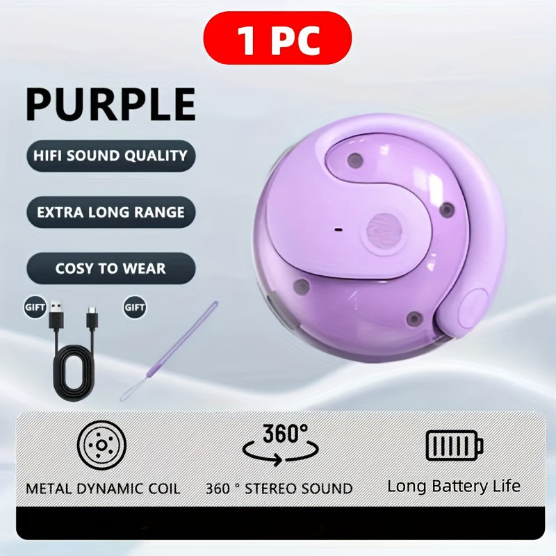 Open-Ear AI Translation Earbuds 156 Languages Real-Time Two-Way Translator Bluetooth 5.4 No-Latency Music Touch Control LED Display Type-C Charging with Lanyard