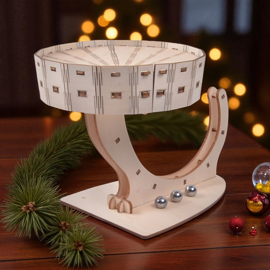 3D Wooden Mechanical Puzzle Kit, HS-013 Perpetual-Motion-Style Model