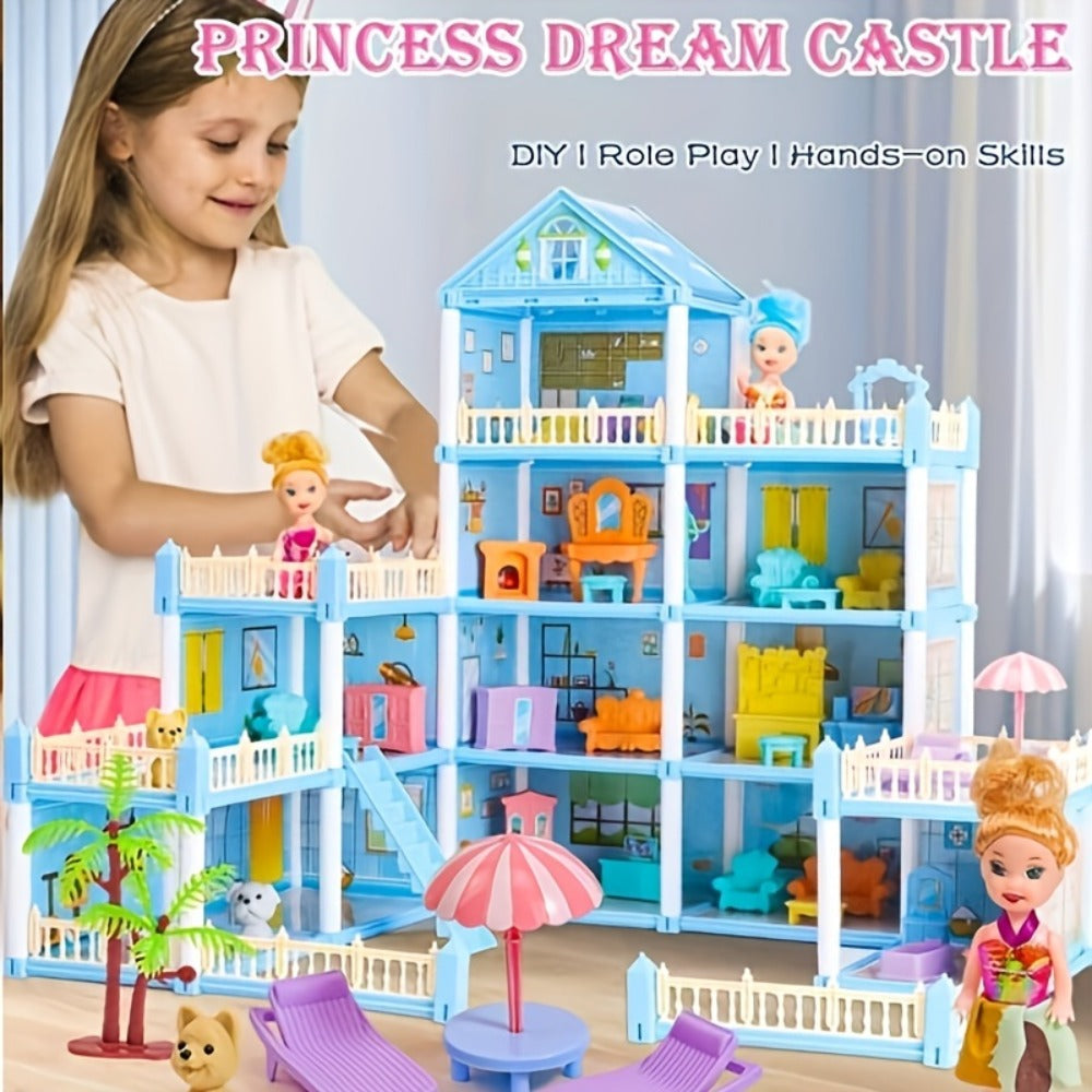 Princess Dollhouse Castle Playset with 14 to 27 Room Options