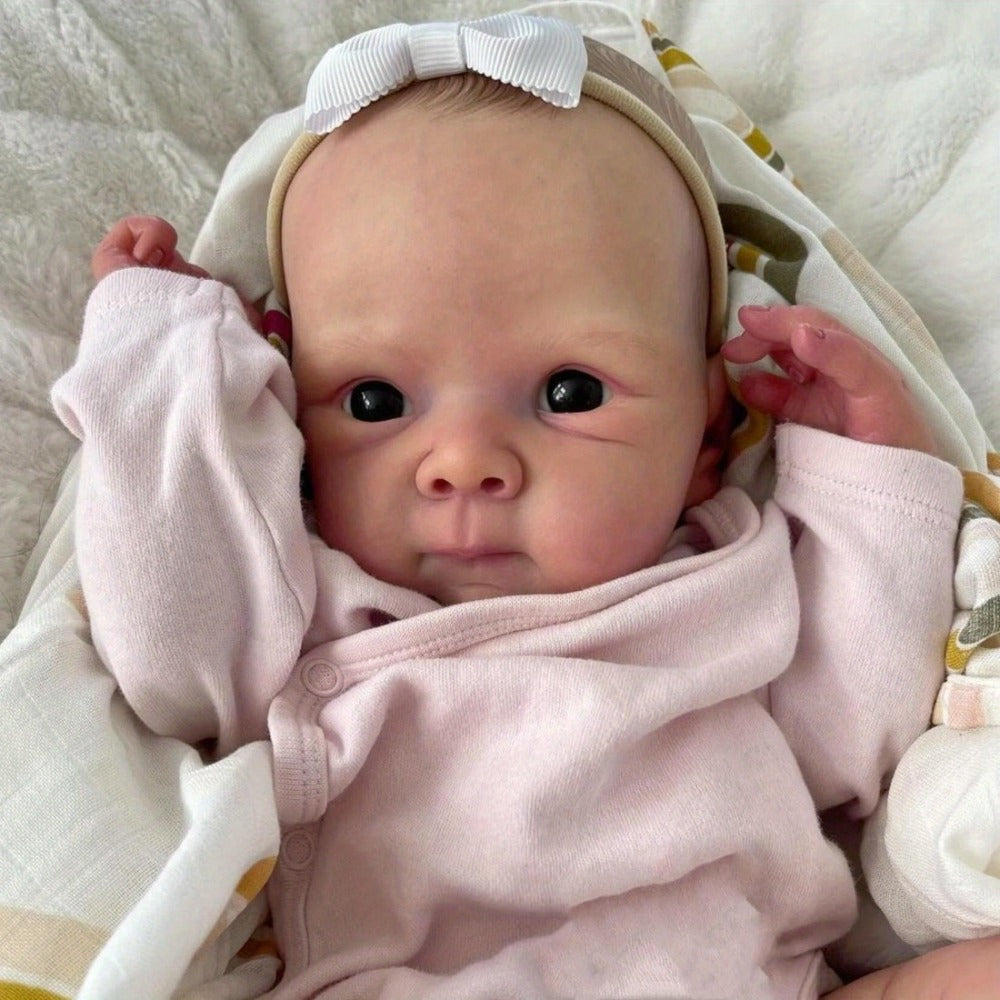 18-Inch Full Vinyl Reborn Baby Doll with Painted Skin and Open Eyes