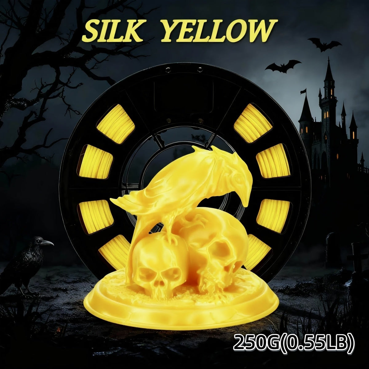 Silk PLA Filament 250g 12 Colors 1.75mm ±0.02mm – Silk Metallic Transparent & Solid Finish Options Vacuum Packed Beginner Friendly Wide FDM Compatibility for 3D Printers