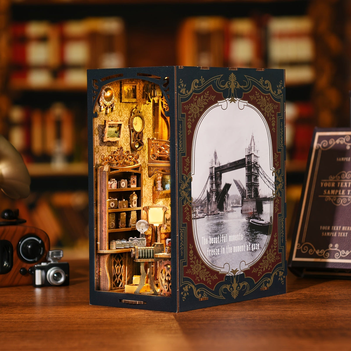 Book Nook Kit – Film Darkroom DIY Vintage Photography Bookshelf Insert