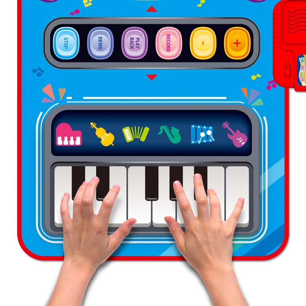 Kids Electronic Drum Music Mat, Multifunctional Musical Toy for Skill Development & Family Bonding, Dance Drum Pad for Boys & Girls, Birthday Christmas Holiday Gift for Children Ages 3+