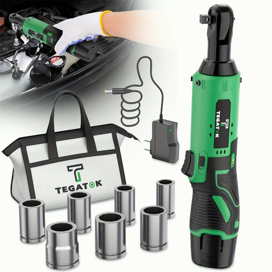 Cordless Ratchet Wrench Set, 12V 3/8-Inch Drive with Long-Neck and Battery Options