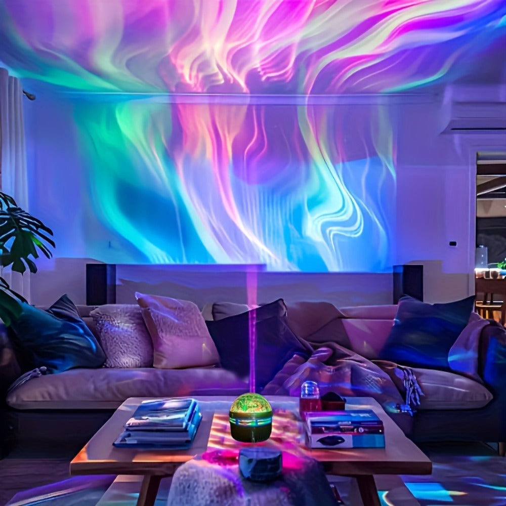 Aurora Borealis Star Projector with Remote – 7 Lighting Effects Galaxy LED Night Light for Bedroom, Camping, Wedding, Party, Halloween & Christmas Decoration