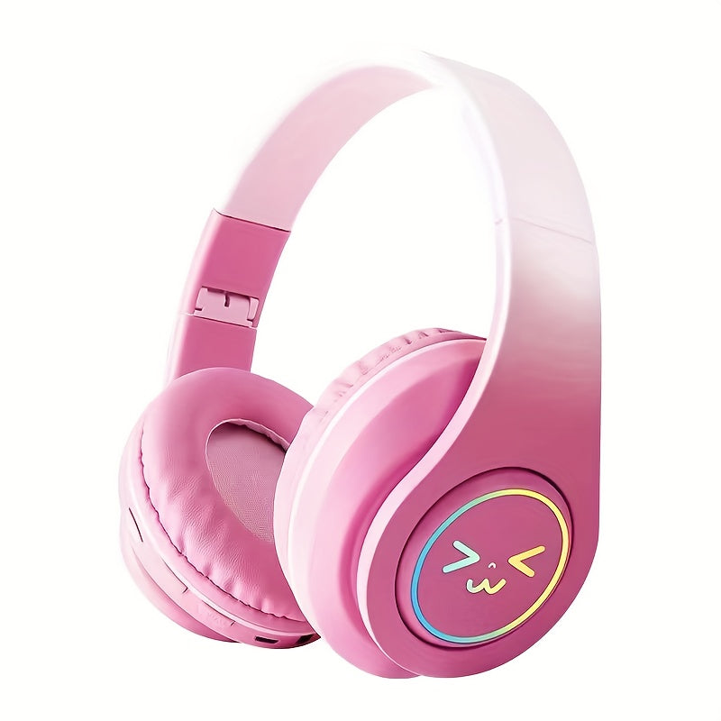 Noise Cancelling Wireless Bluetooth Headphones Over-Ear Bluetooth 5.3 Foldable Portable Headset Built-in Mic Long Battery Life for Studying Gaming Sports Travel Pink Green Blue