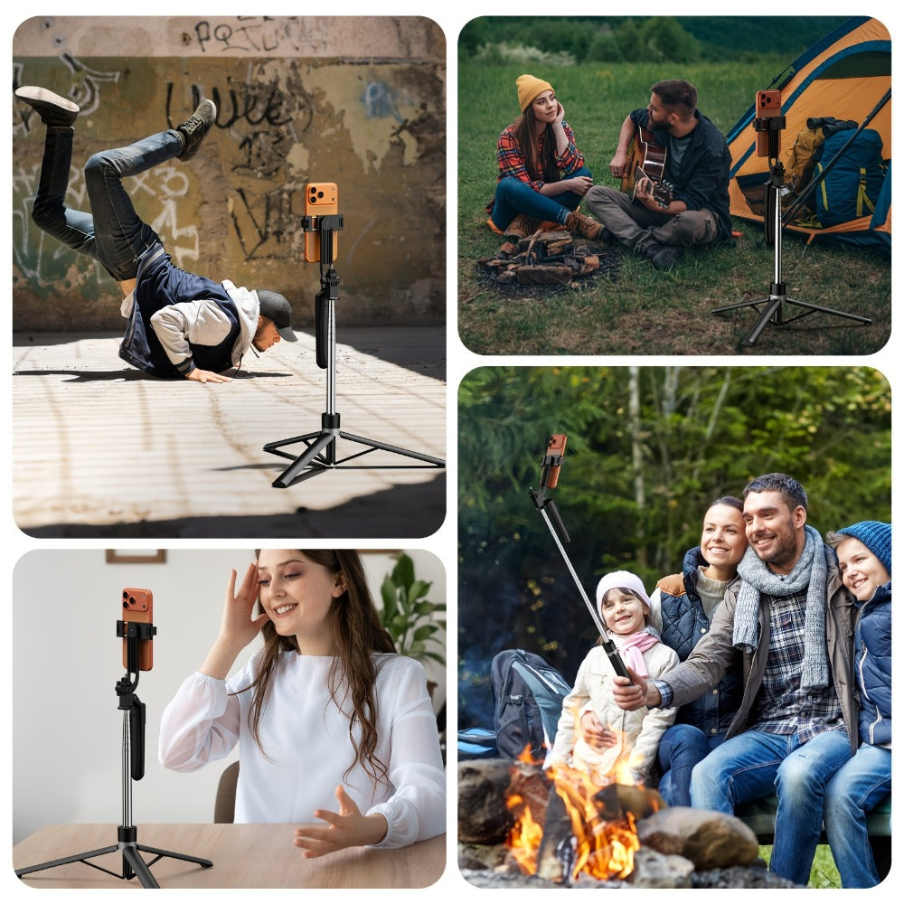 67 Inch Selfie Stick Tripod with Dual Fill Lights & Wireless Remote – GoPro 1/4 Mount 2-in-1 Extendable Phone Holder for iPhone Android Camera, TikTok YouTube Live Streaming Travel Vlogging Photography