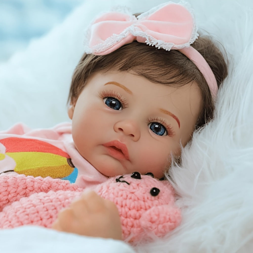 Realistic Newborn Reborn Baby Doll with Soft Body and Hand-Painted Skin