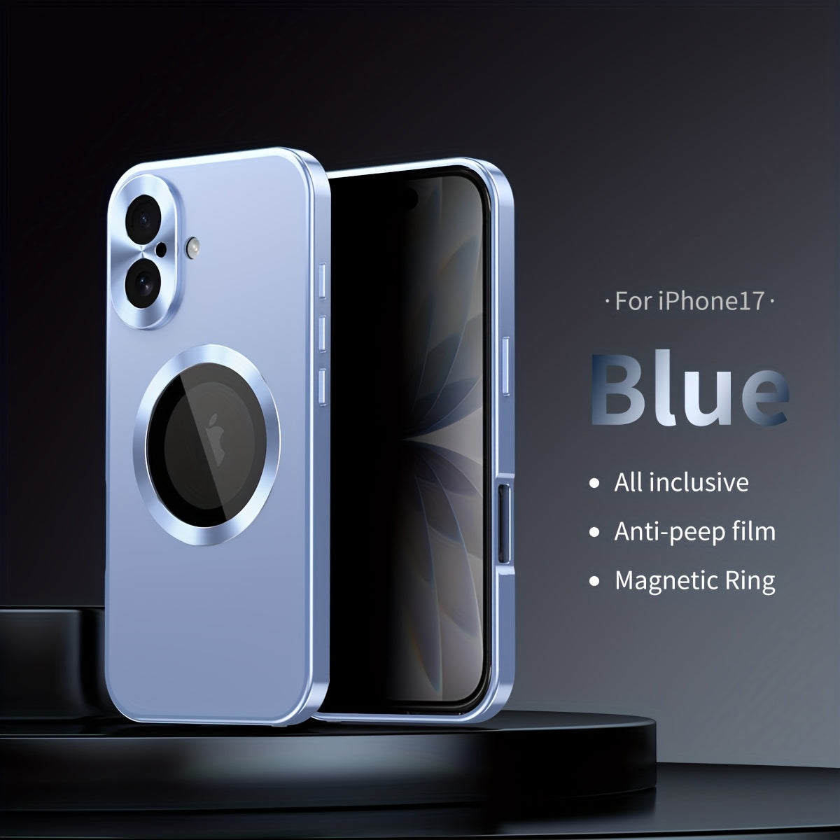 iPhone Anti-Spy Magnetic 2-in-1 Phone Case with All-Round Lens Protection – Complete Drop Protection Cover for iPhone 12 13 14 15 16 Pro Max Plus | Privacy Shield Slim Fit Design