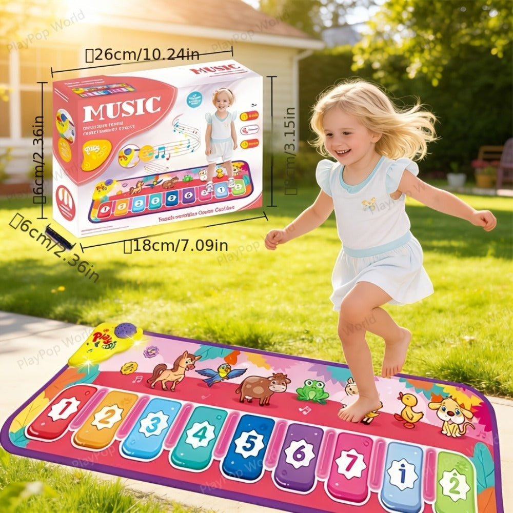 Farm Animal Kids Piano Mat with Musical Keys and Interactive Sounds