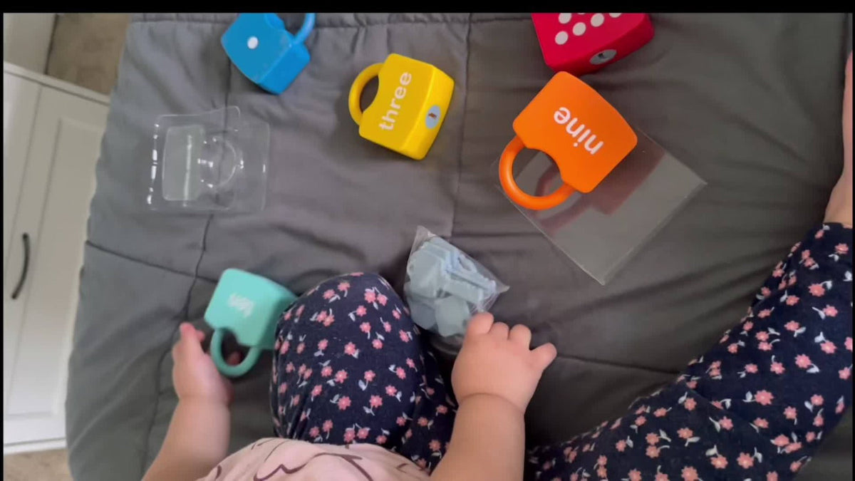 Preschool Math Lock and Key Counting Toy 10 Sets — Number Recognition Manipulative for Kids Ages 3-5, Color-Coded Kindergarten Math Activity, Montessori Hands-On Learning Toy, Birthday Christmas Gift