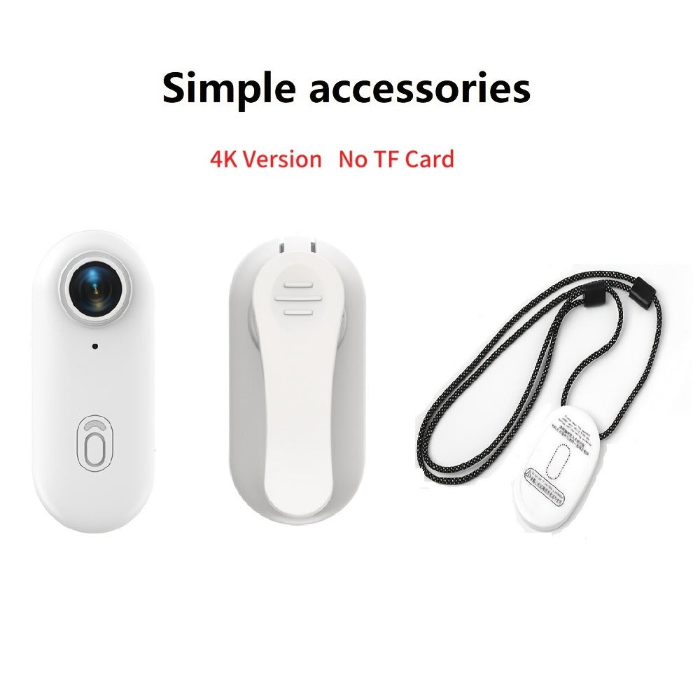 Thumb Action Camera 4K 1080P Mini Sports Camera, Auto Exposure, 800mAh Rechargeable Battery, TF Card Compatible, Compact Wearable Cam for Cycling Hiking Vlogging Outdoor Sports