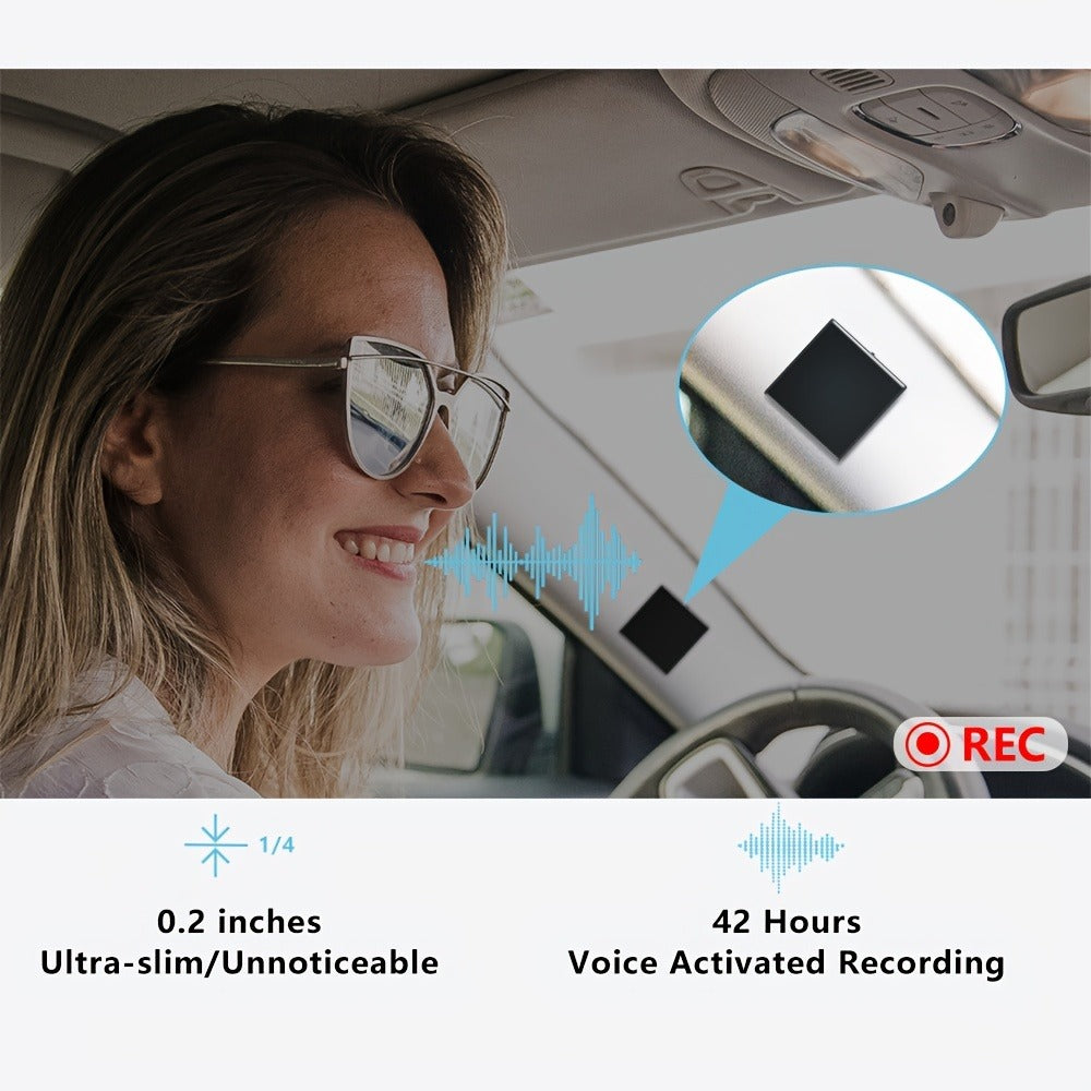 Voice Activated Recorder with AI Noise Reduction, 3072Kbps HD Audio Quality, 64GB Storage Up to 4000 Hours, Magnetic Mini Spy Recorder for Lectures Meetings Interviews Journalists Students